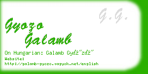 gyozo galamb business card